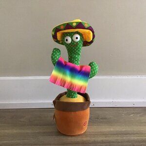 Speak Talk Sound Record Repeating Toy Cactus Toy Children Home Decor